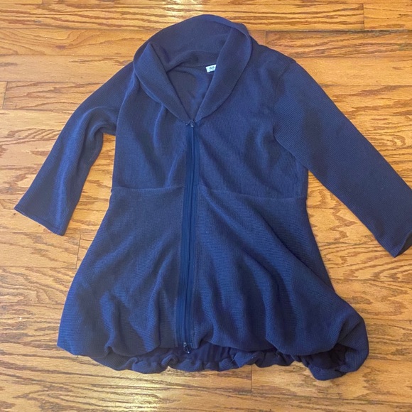 Ball of Cotton Women Purple Cardigan With Zipper L - Picture 2 of 11